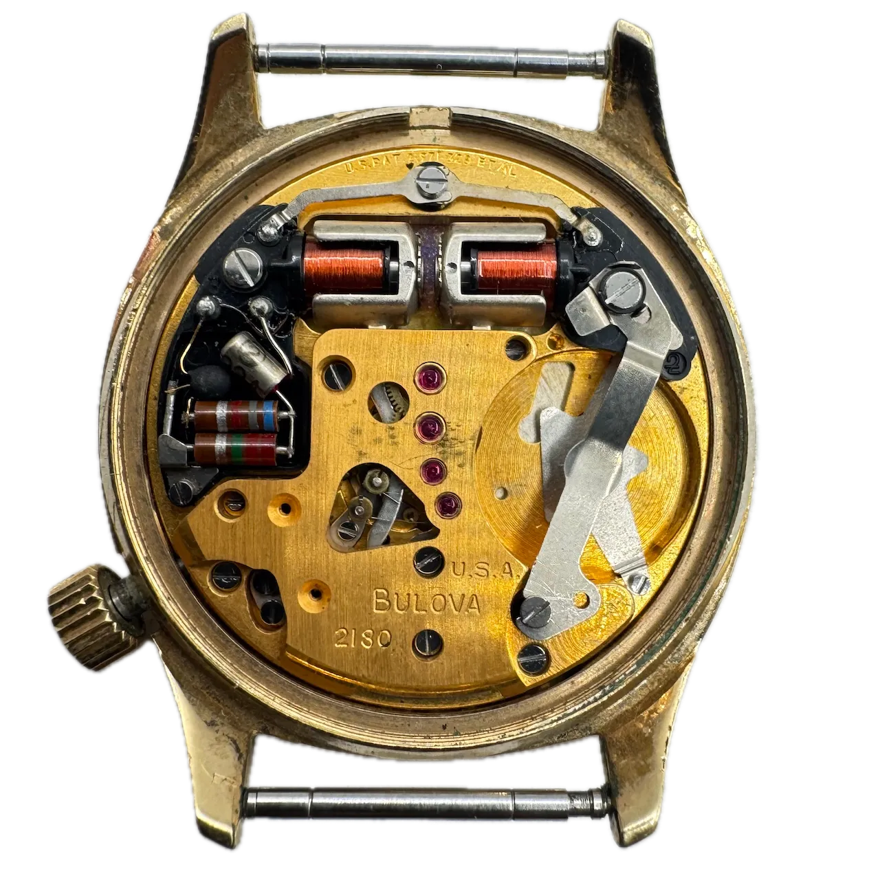 Vintage 1974 Accutron Fisher Body Div. Men's Tuning Fork Wristwatch 218 USA