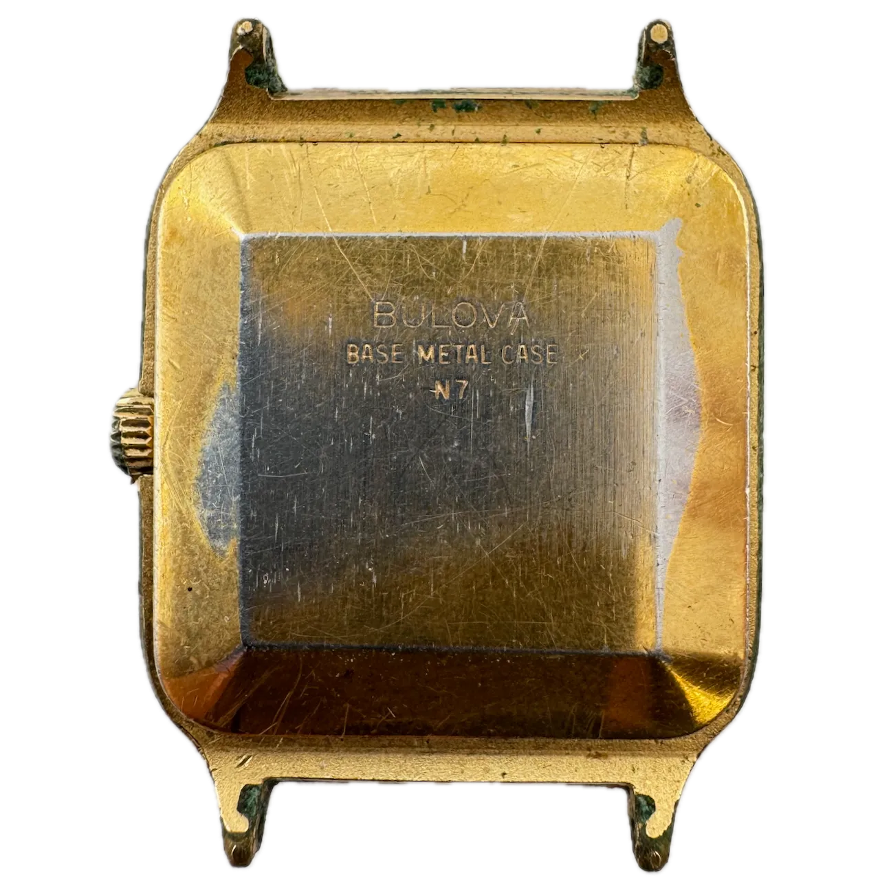 Vintage 1977 Bulova L260 Square Men's Quartz Wristwatch Japan Gold Tone