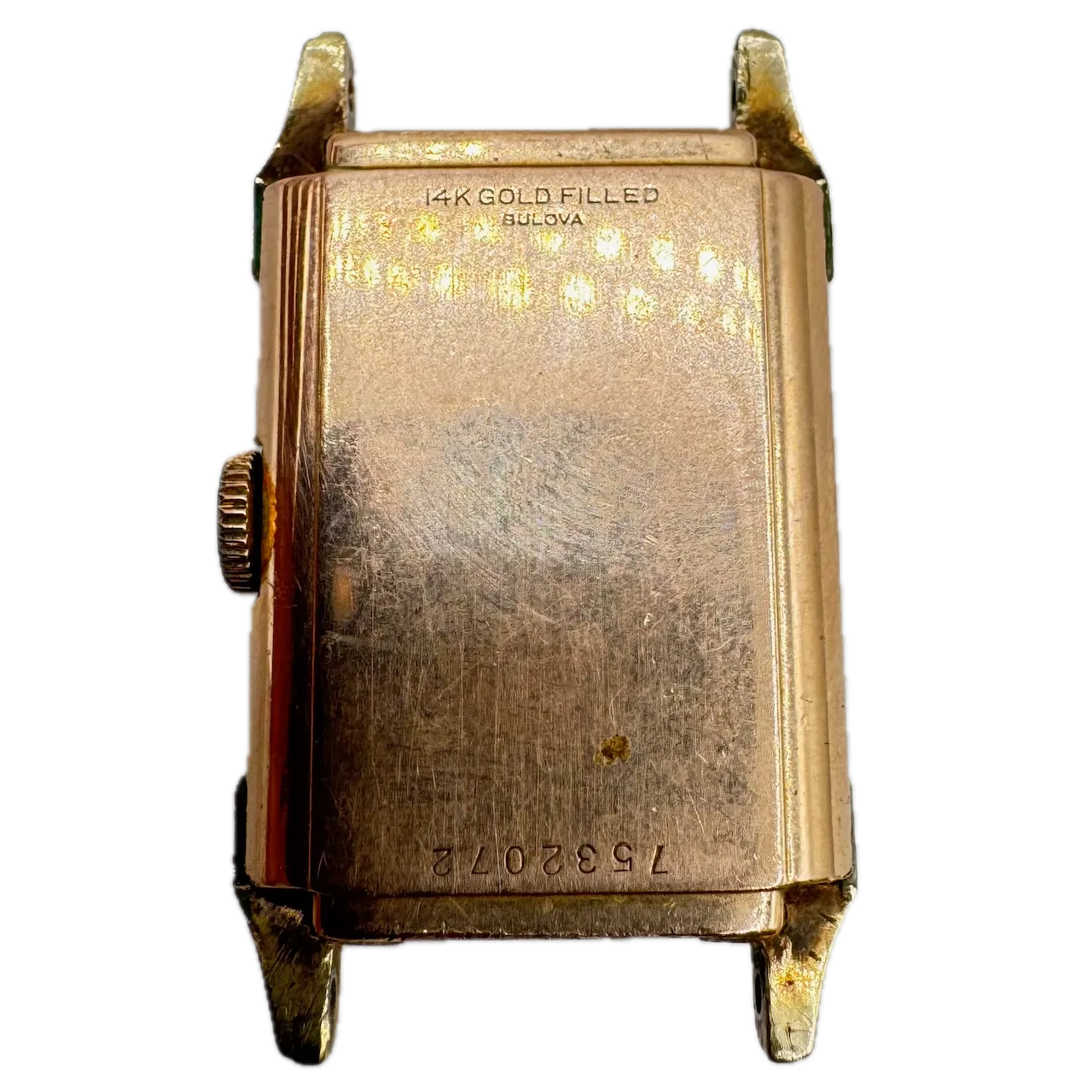 Vintage 21mm Bulova Copper Men's Mechanical Wristwatch 7 AK USA 14k Rose GF