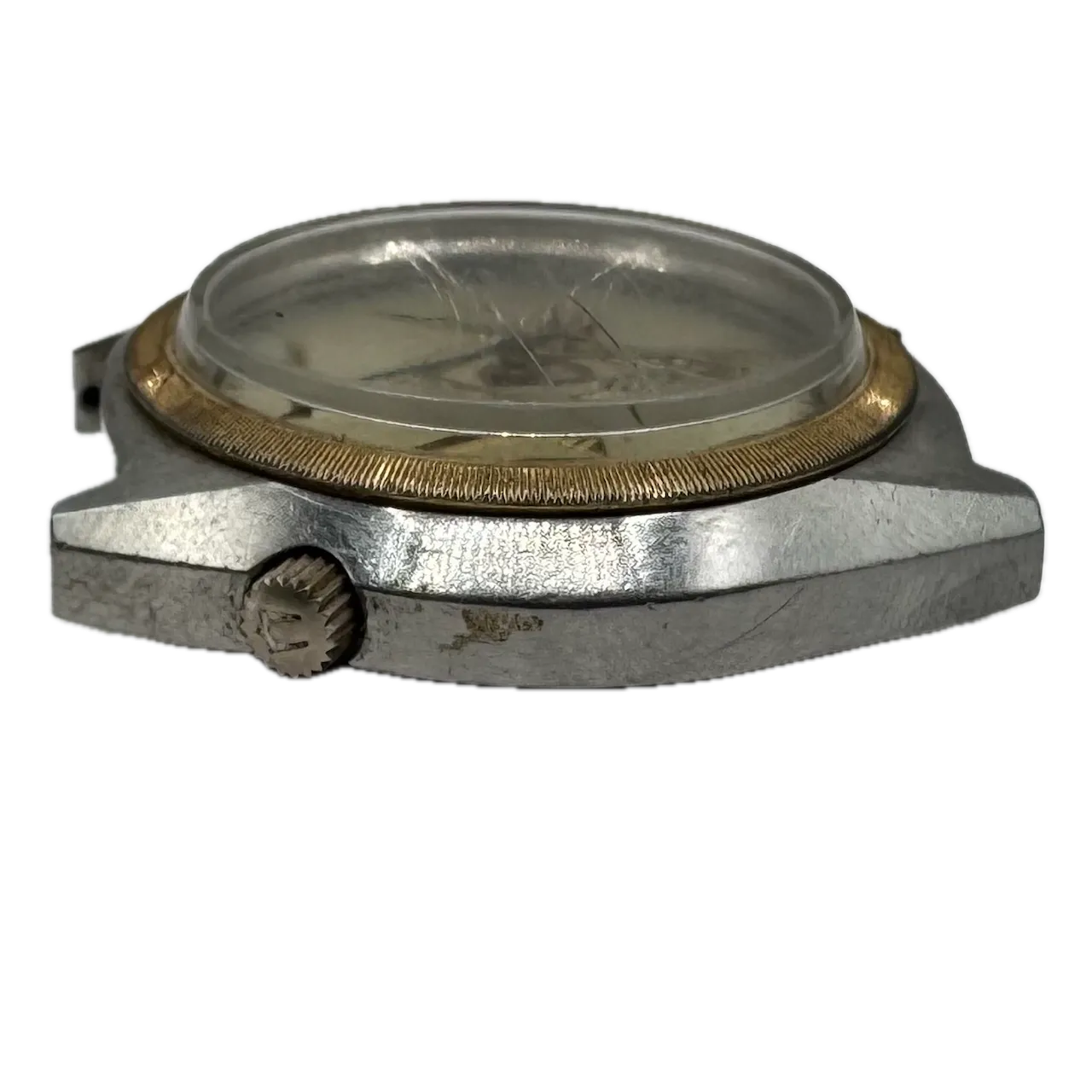 Vintage 37.5mm 1977 Accutron Masonic Men's Tuning Fork Wristwatch USA Gold Tone