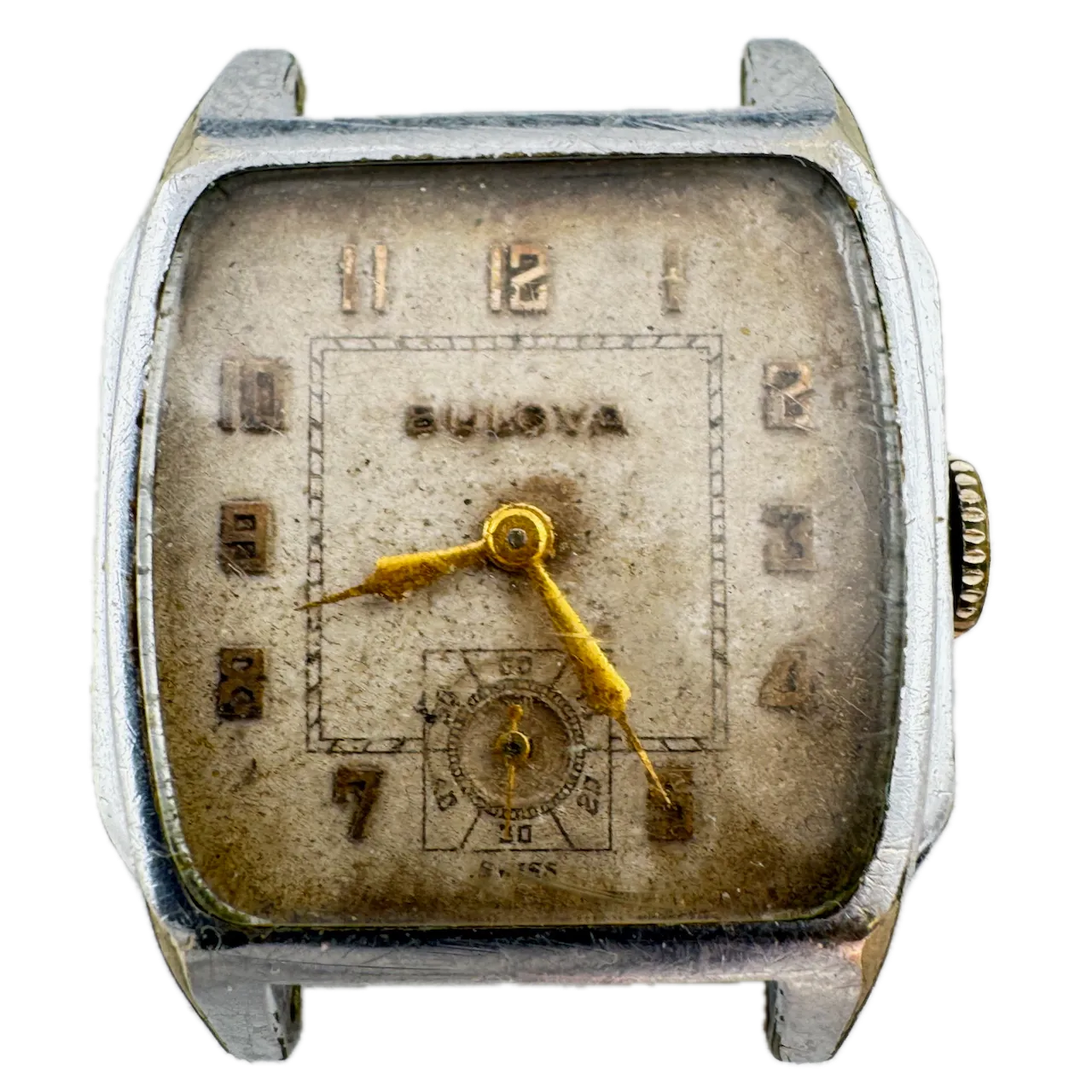 Vintage Bulova 1931 Men's Mechanical Wristwatch 10 AN Swiss Stainless Steel