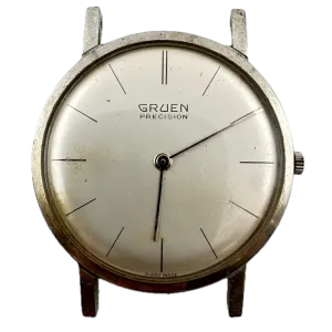 Vintage Gruen Guild Precision Men's Mechanical Wristwatch 695 Swiss Steel