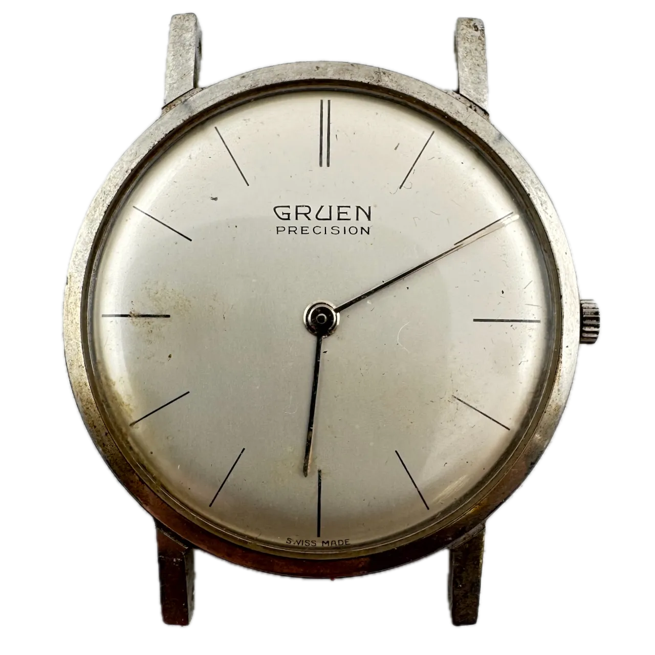 Vintage Gruen Guild Precision Men's Mechanical Wristwatch 695 Swiss Steel