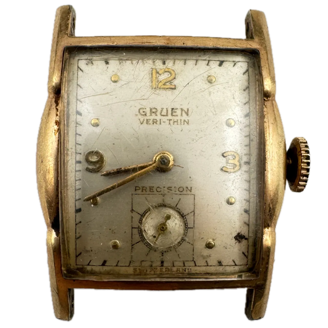 Vintage Gruen Veri-thin Men's Mechanical Wristwatch 425 Swiss 10k Gold Filled