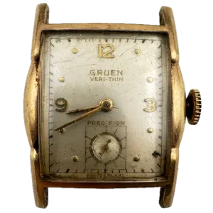 Vintage Gruen Veri-thin Men's Mechanical Wristwatch 425 Swiss 10k Gold Filled