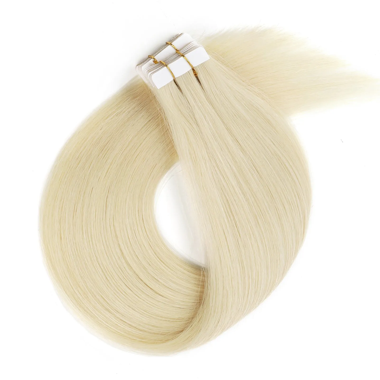 Virgin Invisible Tape in Hair Extensions Platinum Blonde #106