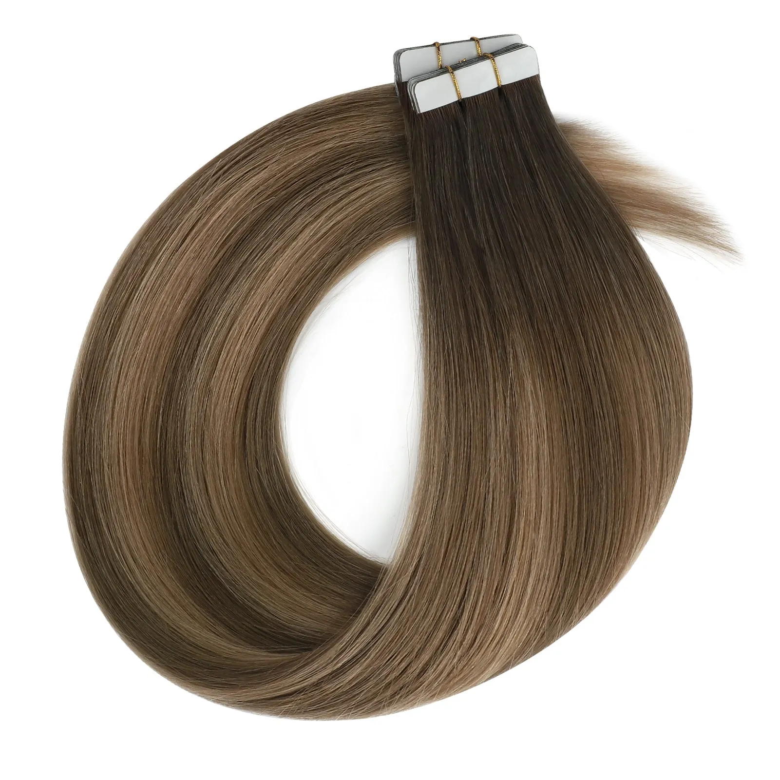 Virgin Invisible Tape in Hair Extensions Rooted Highlight R2-P4/27#