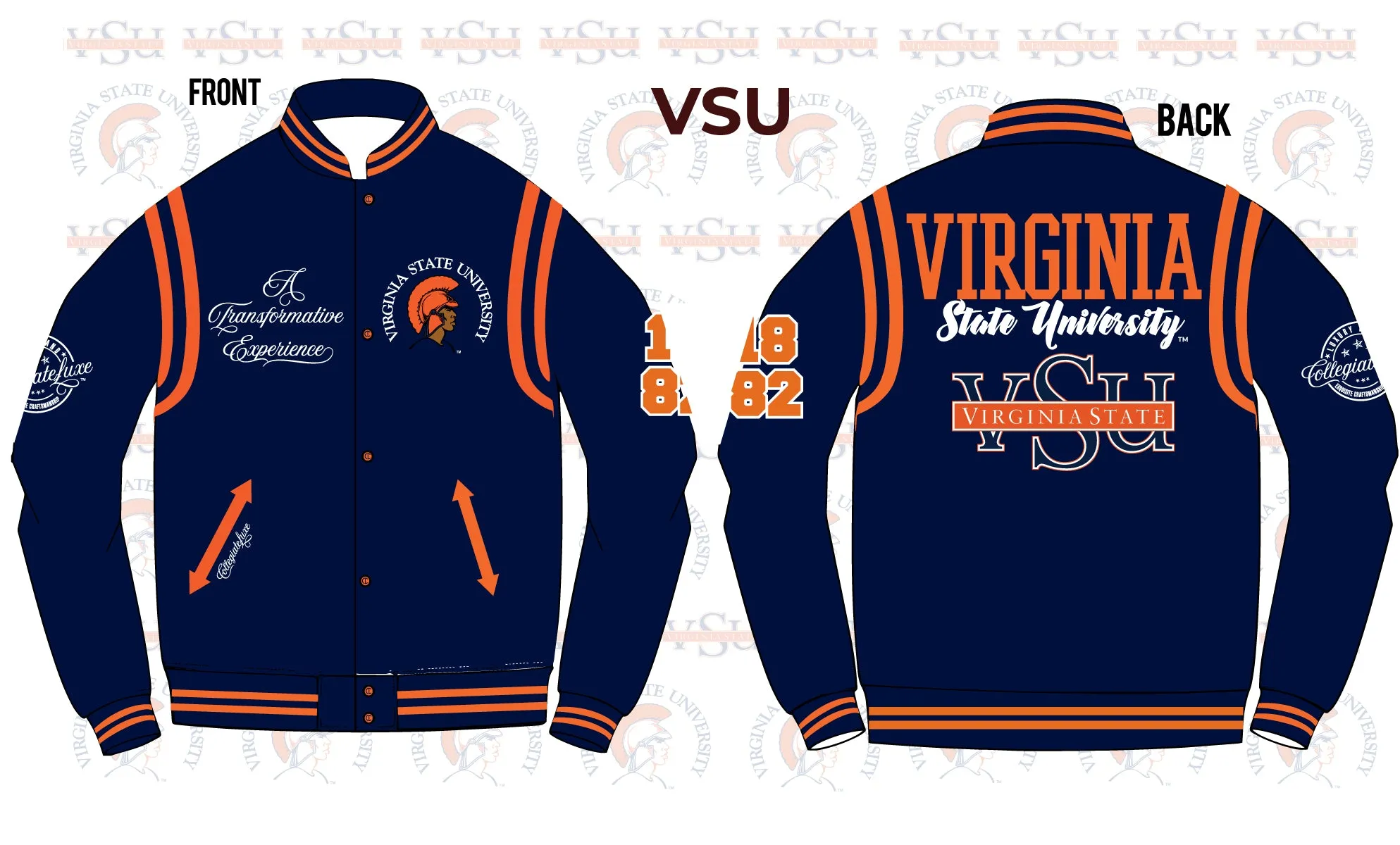 Virginia State |  VARSITY JACKET NAVY  UNISEX