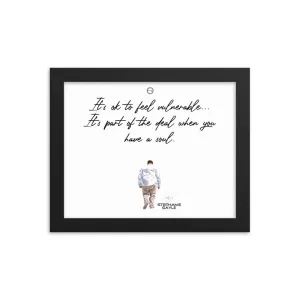 Vulnerable Black Type Lyric 1 Framed Poster
