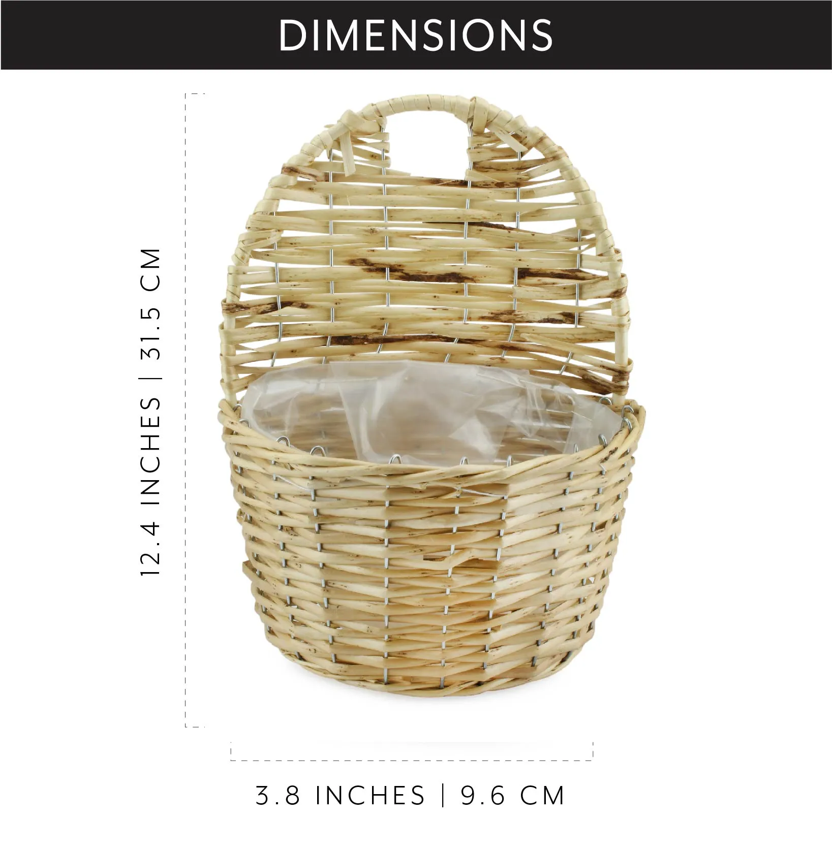 Wall Pocket Baskets (Natural, Case of 12)