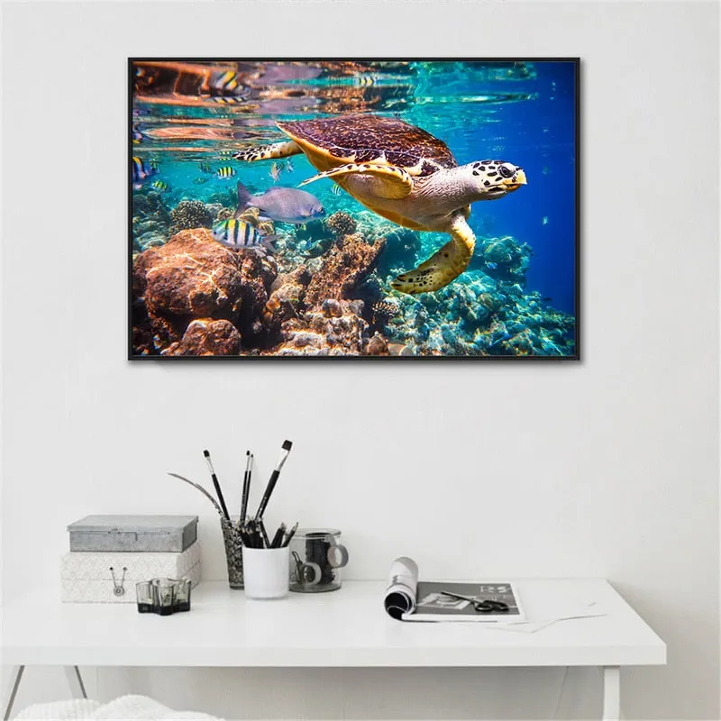 Wall Print: Ocean Sea Turtle