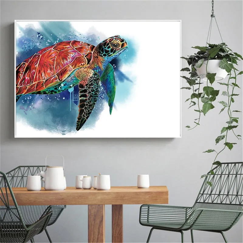 Wall Print: Ocean Sea Turtle