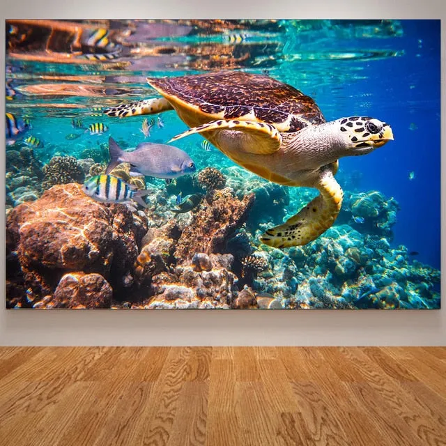 Wall Print: Ocean Sea Turtle