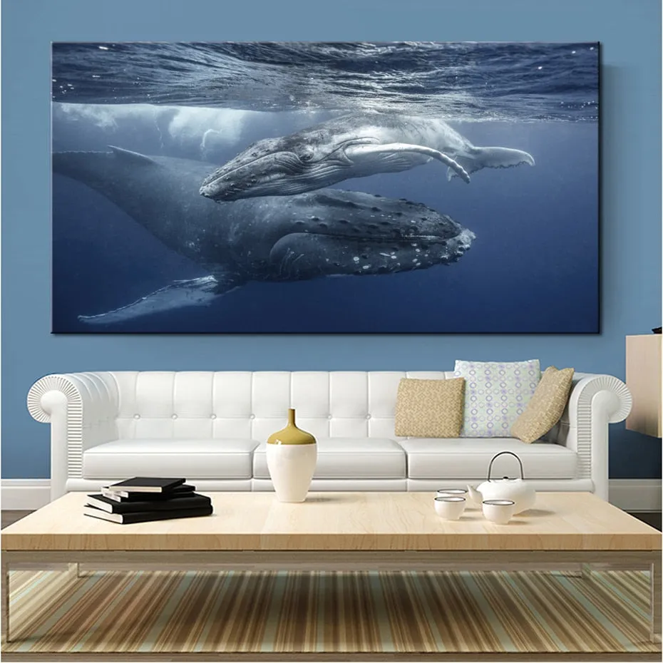 Wall Print: Whale Shark & Humpback Whale