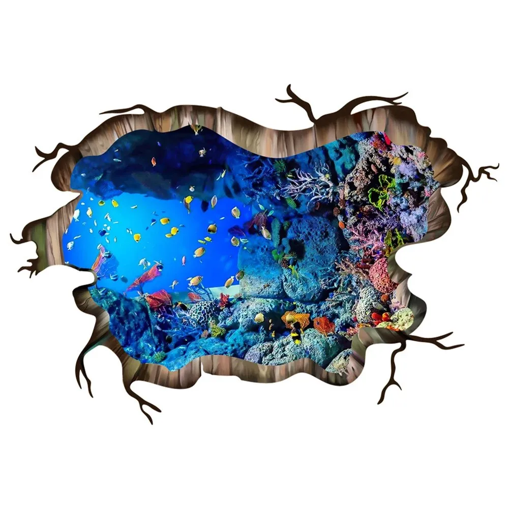 Wall Sticker: Crack to Underwater World