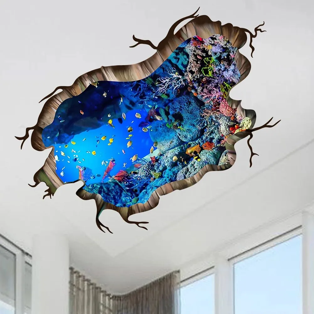 Wall Sticker: Crack to Underwater World