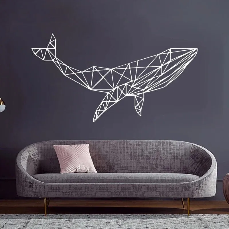 Wall Sticker: Geometric Whale