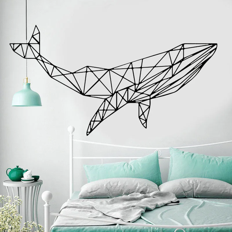 Wall Sticker: Geometric Whale