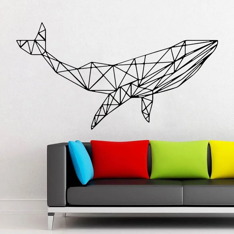 Wall Sticker: Geometric Whale