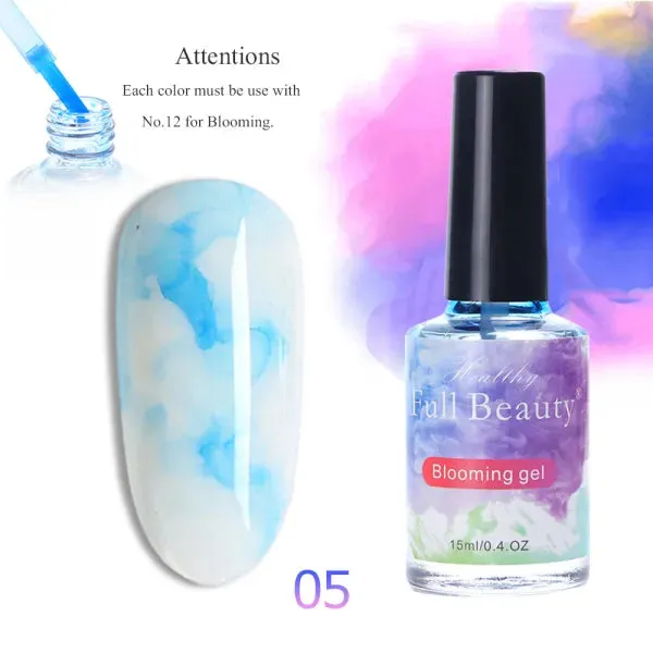 Watercolor Ink Nail Polish Gel Paint Smoke Blooming Effect Hybrid Varnish Amber Gradiet Marble Lacquer Manicure Decoration LE895