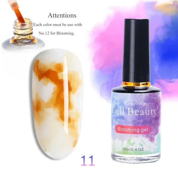 Watercolor Ink Nail Polish Gel Paint Smoke Blooming Effect Hybrid Varnish Amber Gradiet Marble Lacquer Manicure Decoration LE895