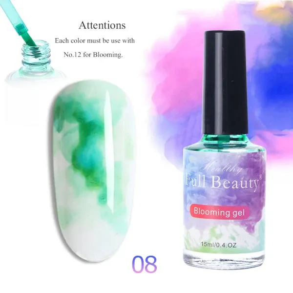 Watercolor Ink Nail Polish Gel Paint Smoke Blooming Effect Hybrid Varnish Amber Gradiet Marble Lacquer Manicure Decoration LE895