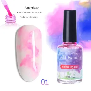 Watercolor Ink Nail Polish Gel Paint Smoke Blooming Effect Hybrid Varnish Amber Gradiet Marble Lacquer Manicure Decoration LE895