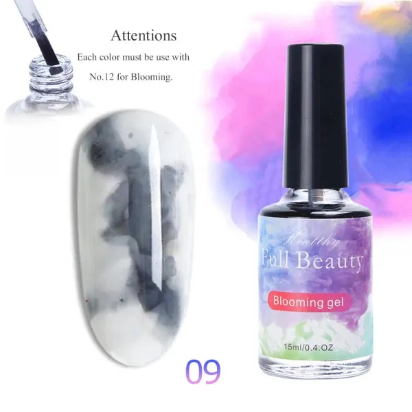 Watercolor Ink Nail Polish Gel Paint Smoke Blooming Effect Hybrid Varnish Amber Gradiet Marble Lacquer Manicure Decoration LE895