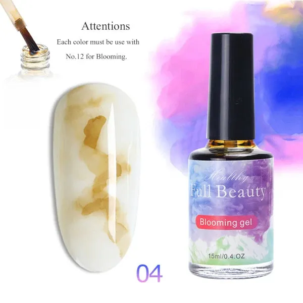 Watercolor Ink Nail Polish Gel Paint Smoke Blooming Effect Hybrid Varnish Amber Gradiet Marble Lacquer Manicure Decoration LE895