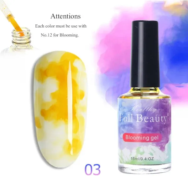 Watercolor Ink Nail Polish Gel Paint Smoke Blooming Effect Hybrid Varnish Amber Gradiet Marble Lacquer Manicure Decoration LE895