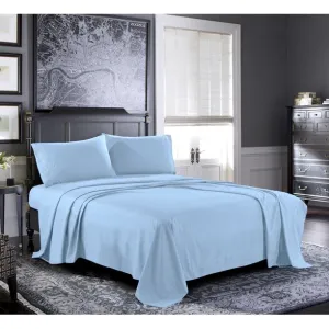 Wayfair Item! Brand new in package! Bamboo Comfort 1800 wrinkle free deep pocket 4 Piece sheet set in QUEEN, Sky Blue! Fits Mattresses up to 18" Deep