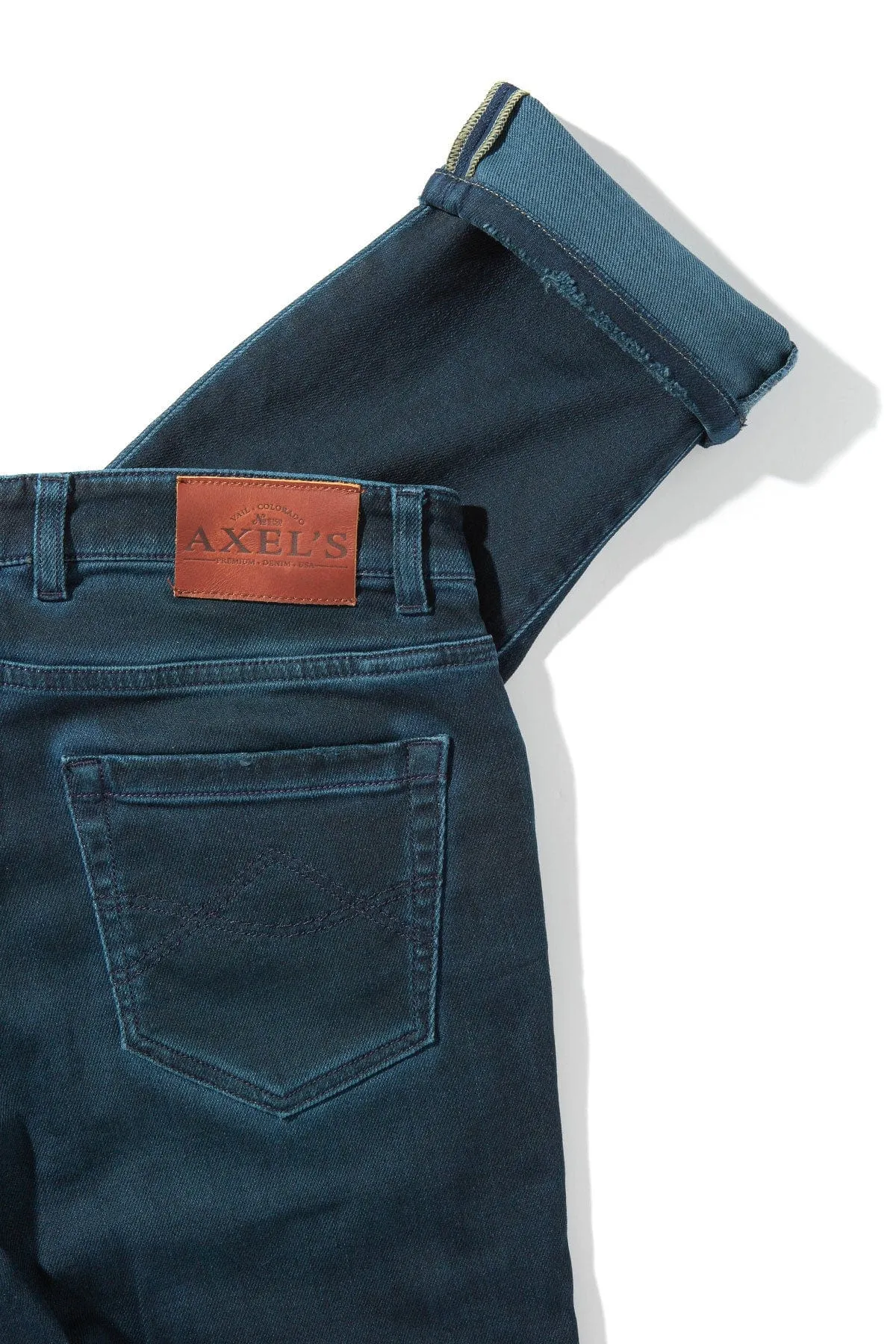Waylon Over-Dyed Stretch Denim In Petroleo