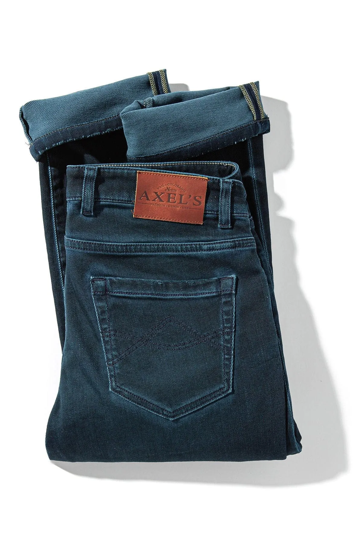 Waylon Over-Dyed Stretch Denim In Petroleo