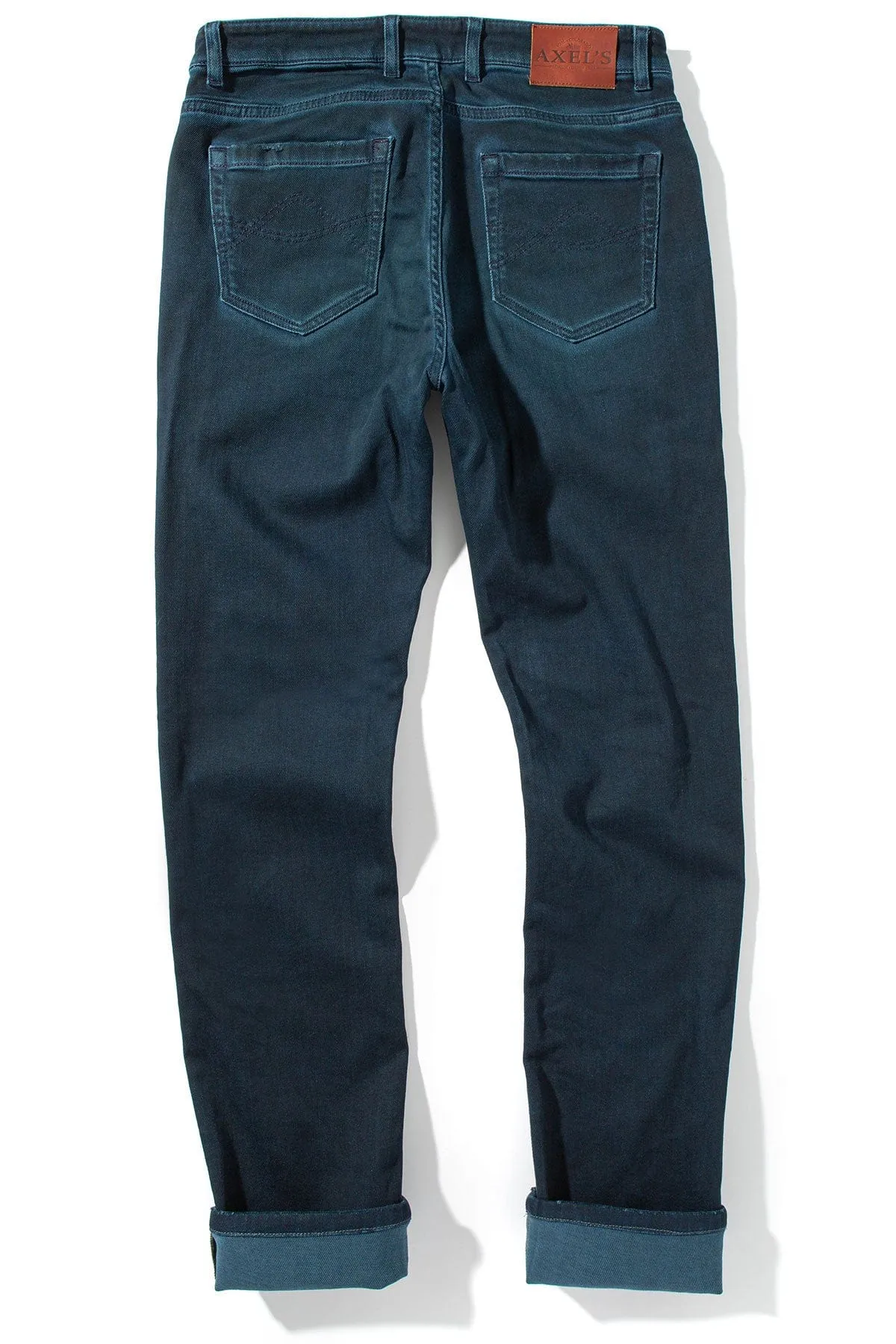 Waylon Over-Dyed Stretch Denim In Petroleo