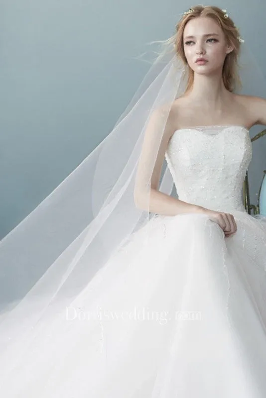 Wedding Veil Headdress Simple Plain Yarn Long Luxury Super Fairy Fluffy Long Tail