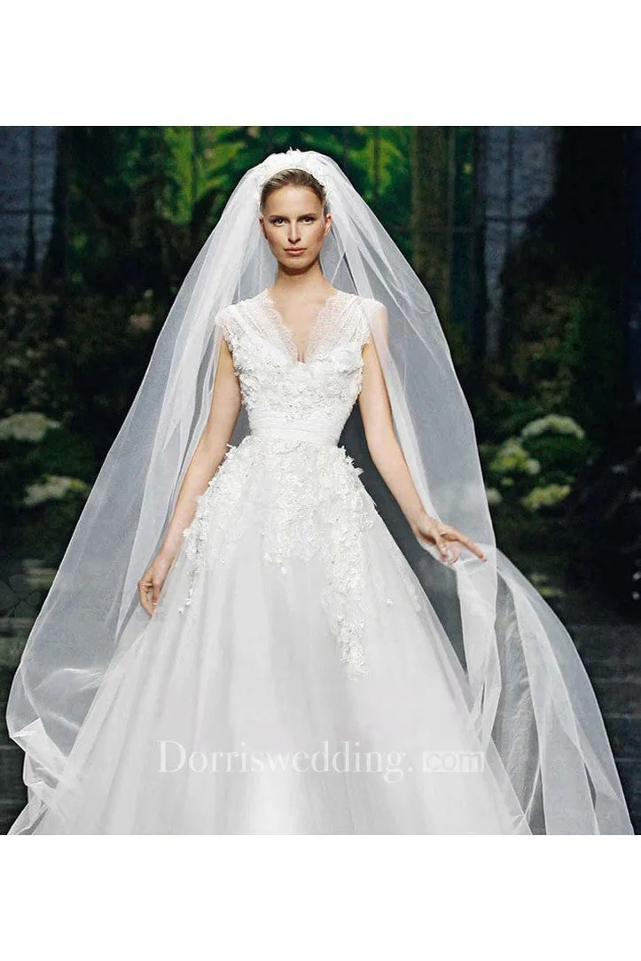 Wedding Veil Headdress Simple Plain Yarn Long Luxury Super Fairy Fluffy Long Tail
