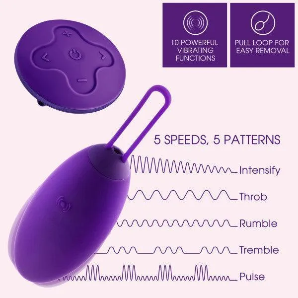 Wellness Imara Wearable Vibrating Egg with Remote - Purple