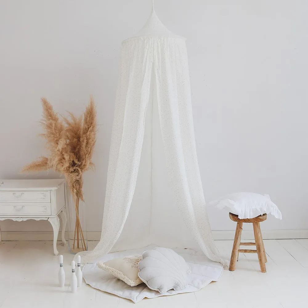 White And Gold Decorative Canopy - White & Gold