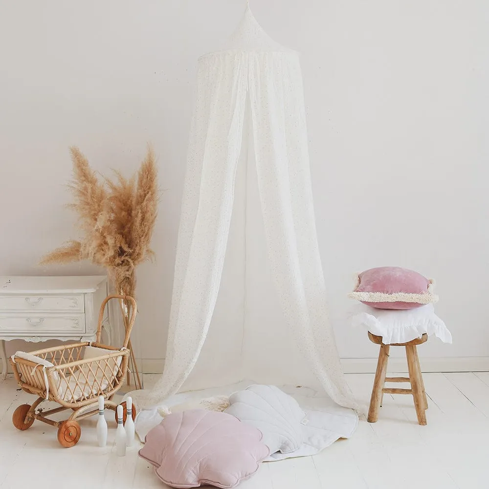 White And Gold Decorative Canopy - White & Gold