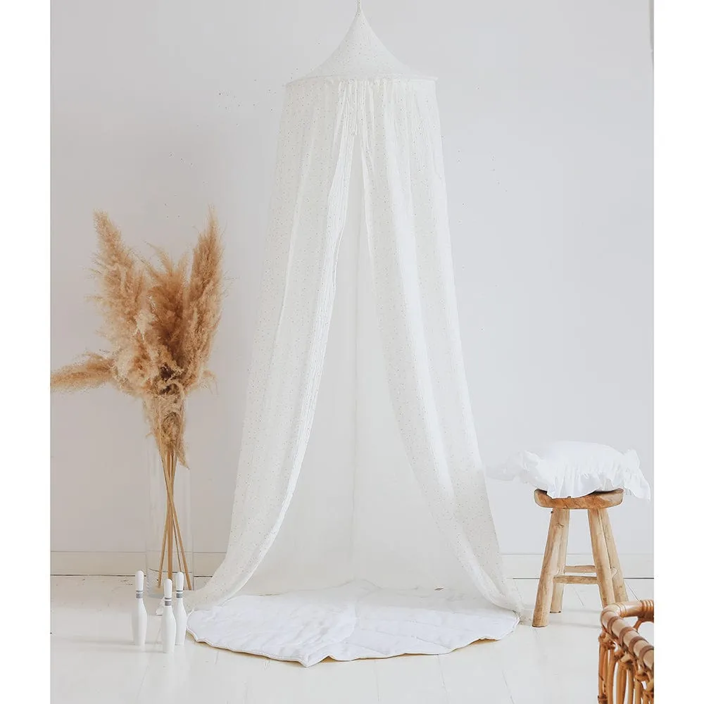 White And Gold Decorative Canopy - White & Gold