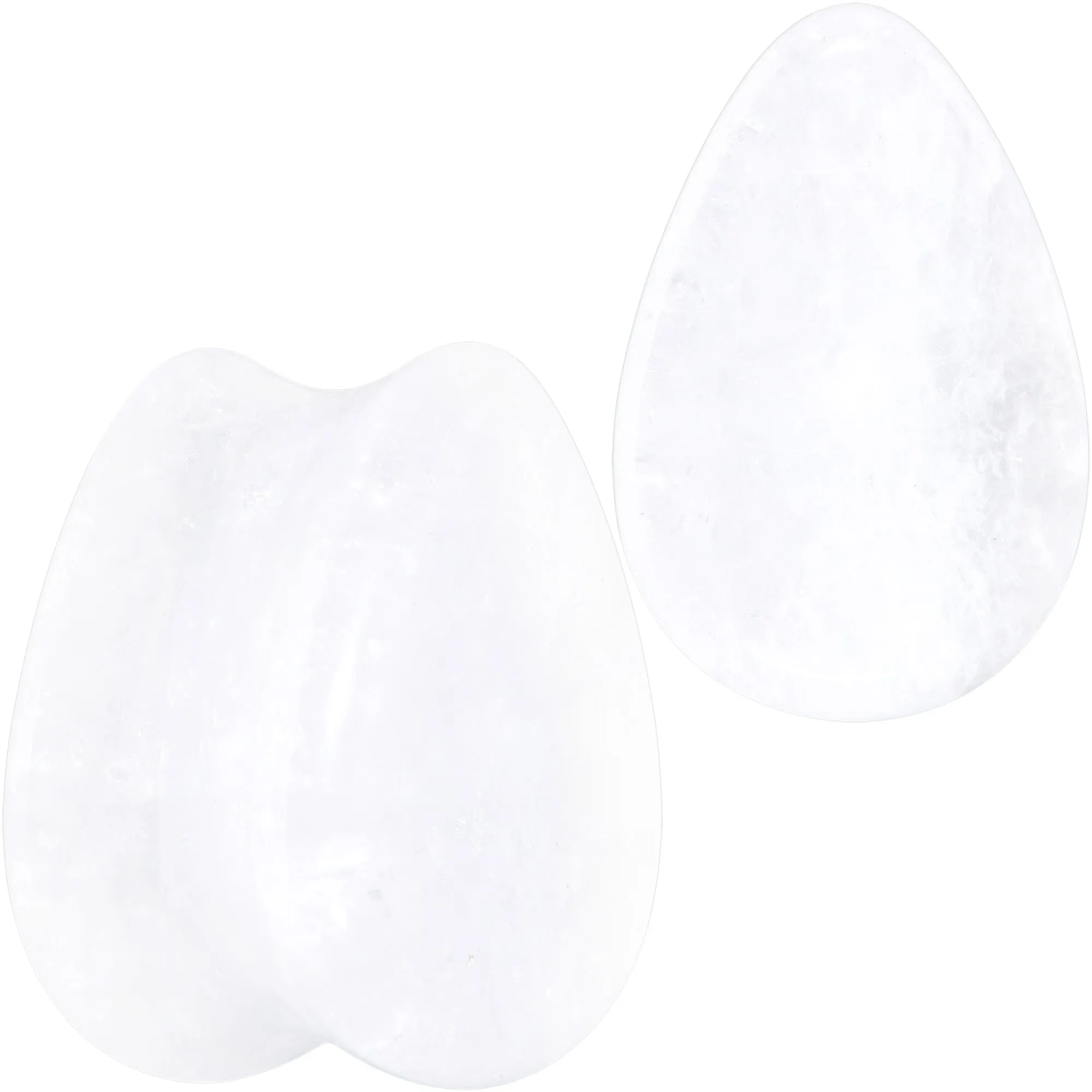 White Cloudy Quartz Drop Saddle Plug Set