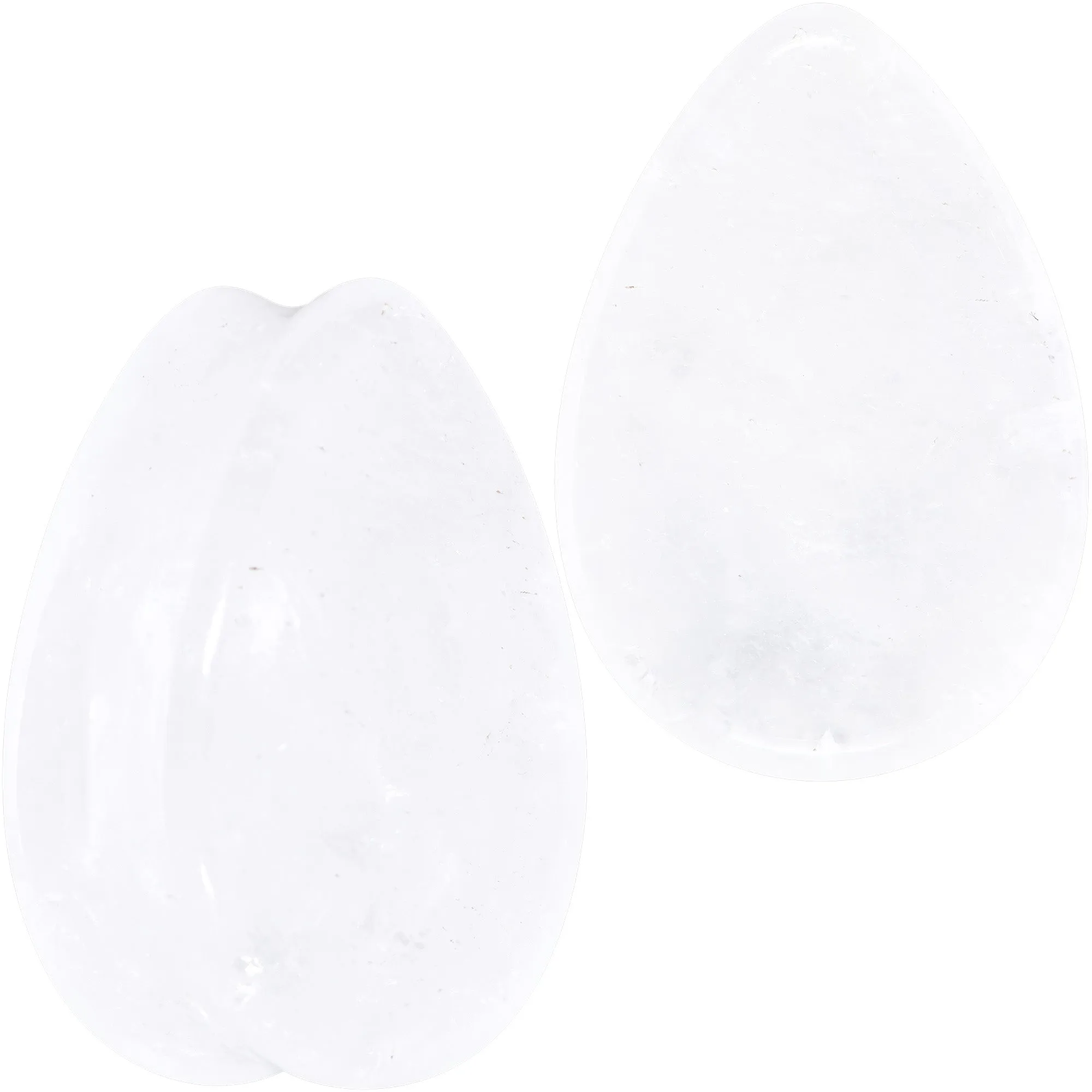 White Cloudy Quartz Drop Saddle Plug Set