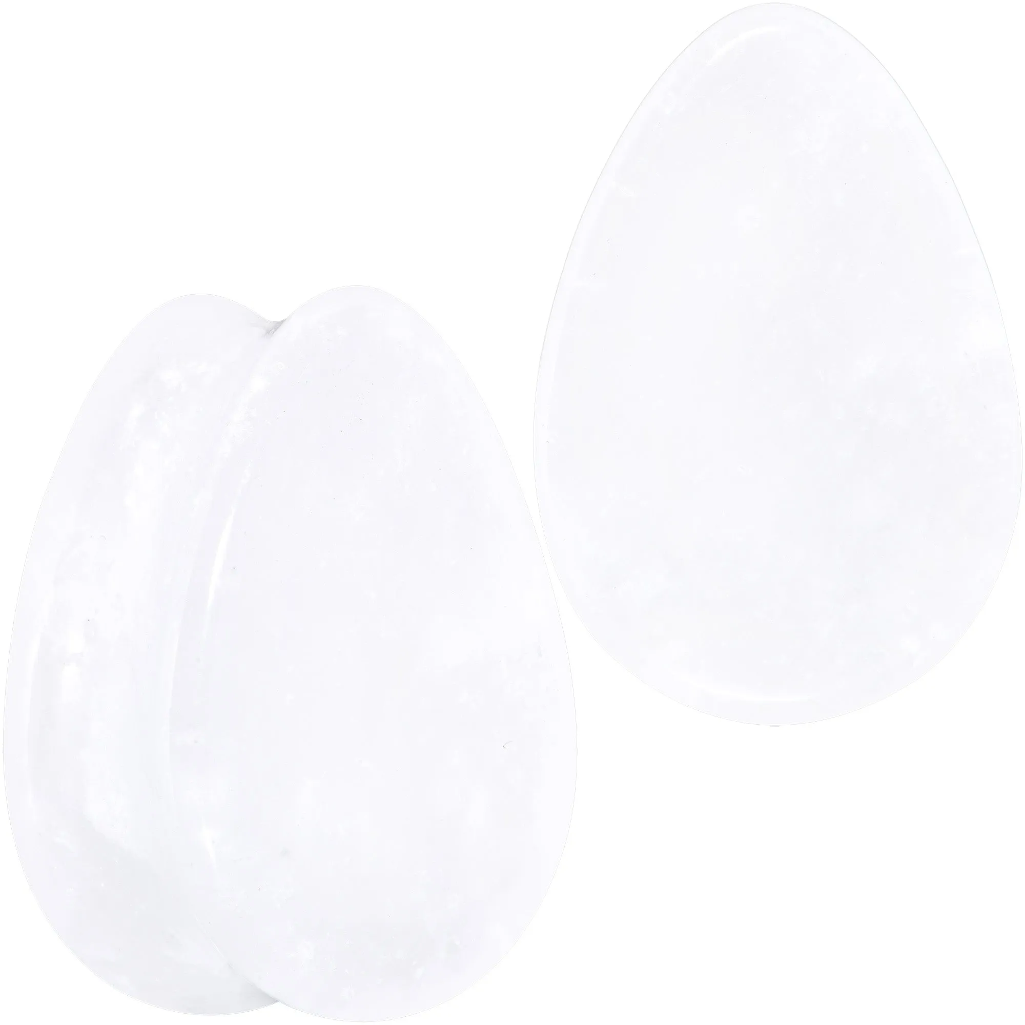 White Cloudy Quartz Drop Saddle Plug Set