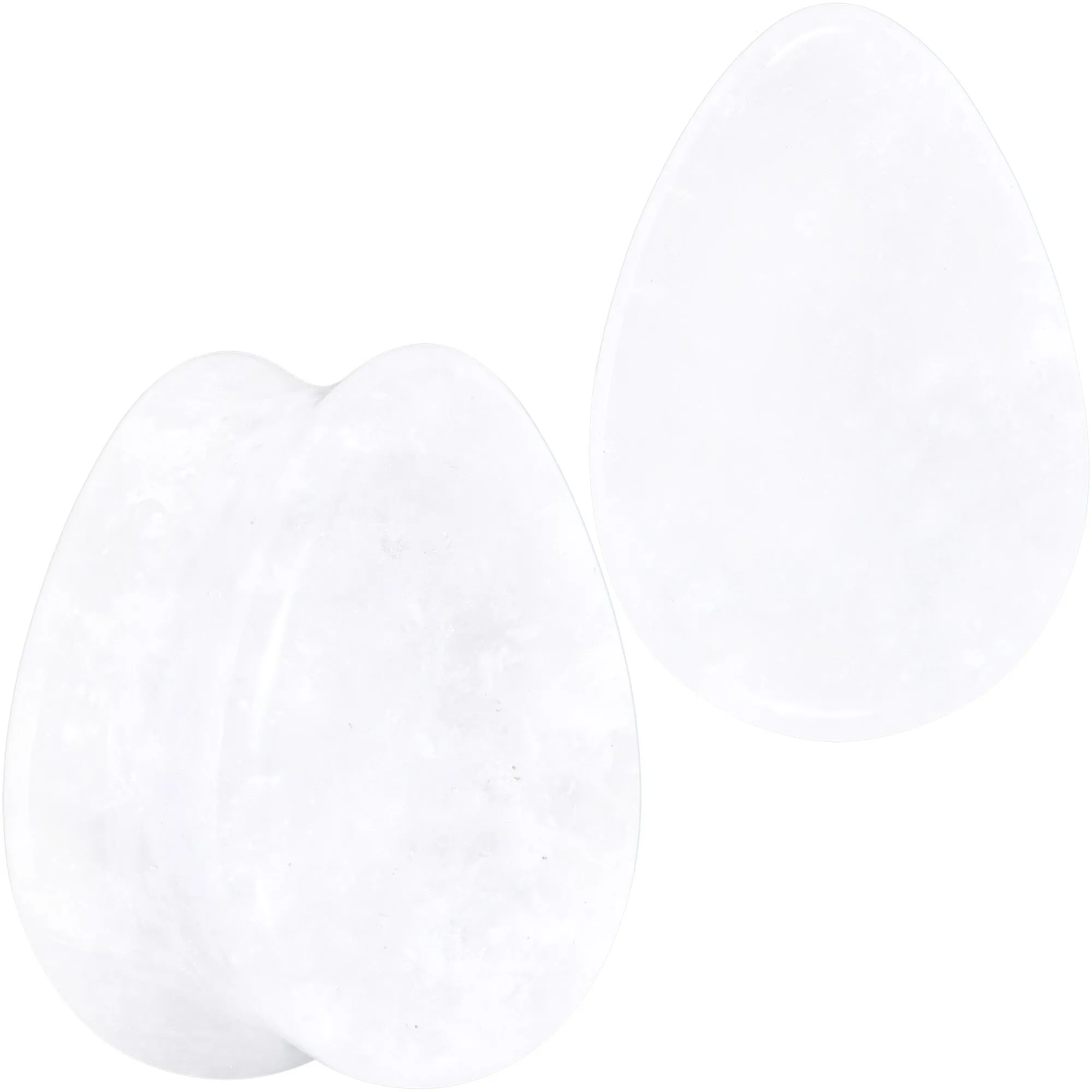 White Cloudy Quartz Drop Saddle Plug Set