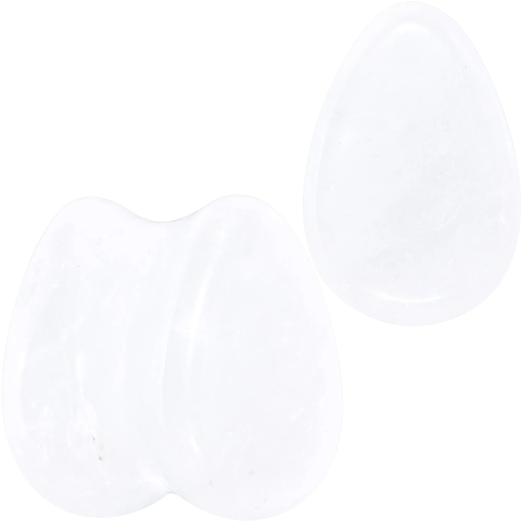 White Cloudy Quartz Drop Saddle Plug Set