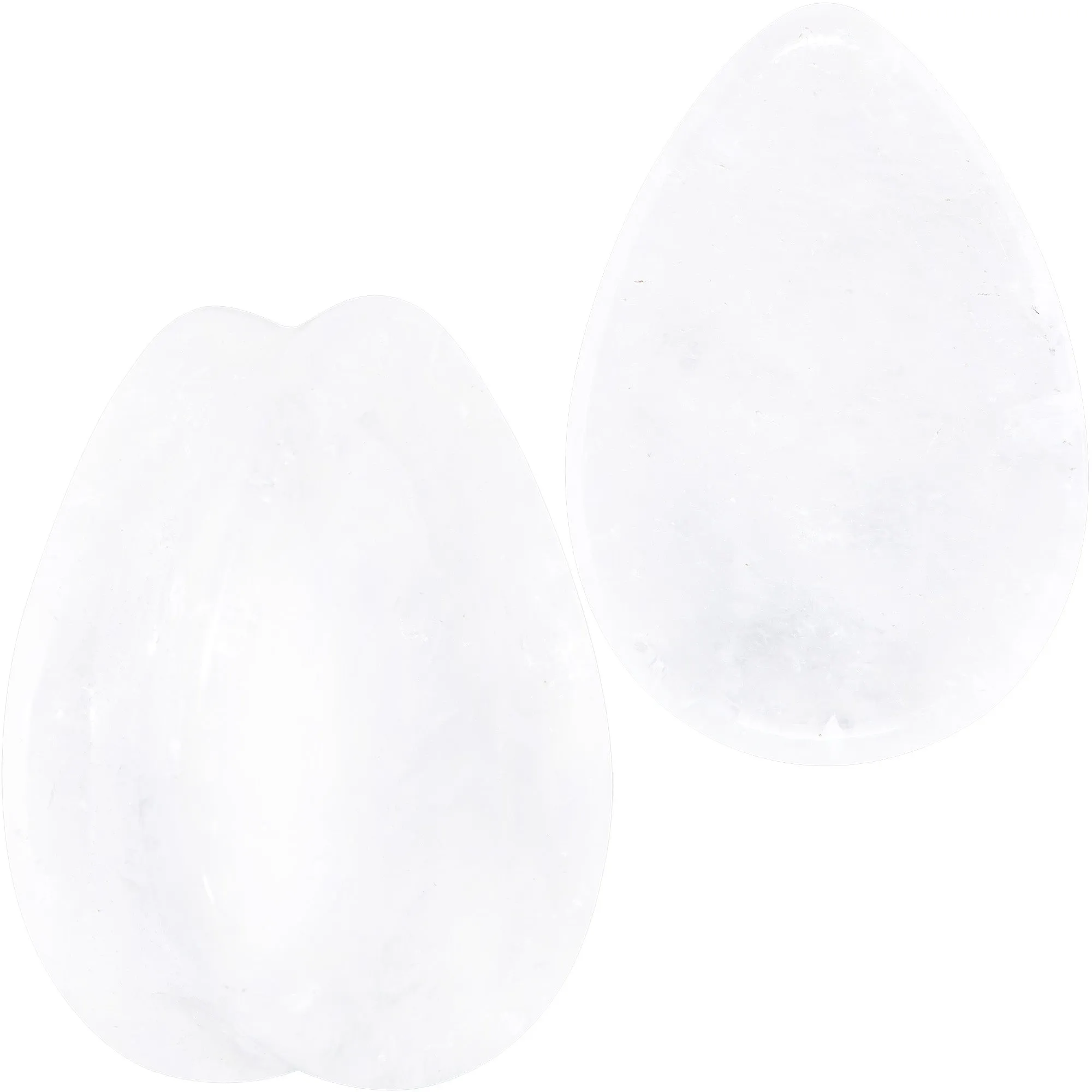 White Cloudy Quartz Drop Saddle Plug Set