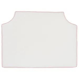 White with Blush Pipe Headboard