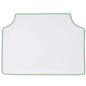 White with Botanical Pipe Headboard