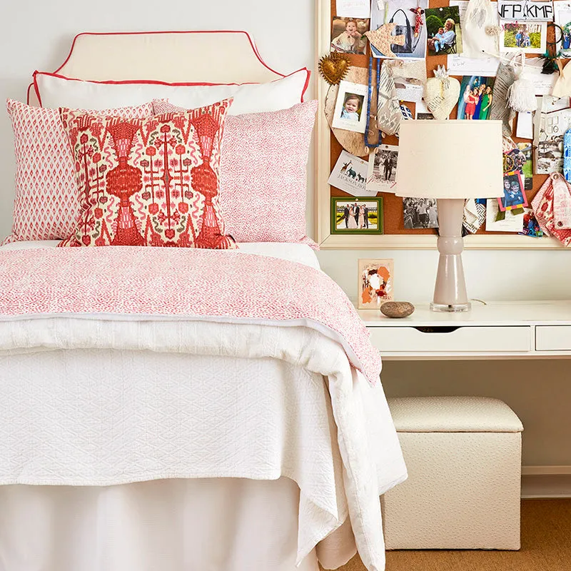 White with Punch Pipe Headboard