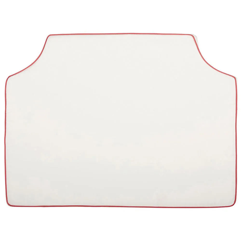 White with Punch Pipe Headboard
